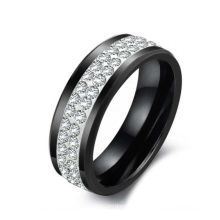 Diamond ring, Christmas gift,Fashion wholesale jewelry black ceramic ring for men, women